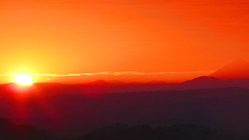 Scenic view of sea during sunset