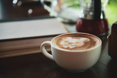 Close-up of coffee on table