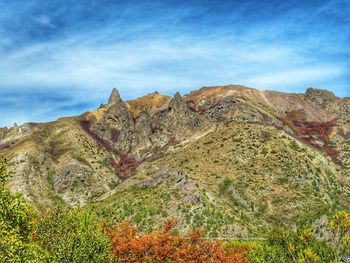 Scenic view of mountain against sky