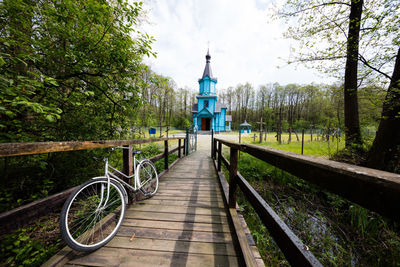 Bicycle on footbridge