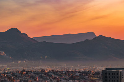 City at sunset