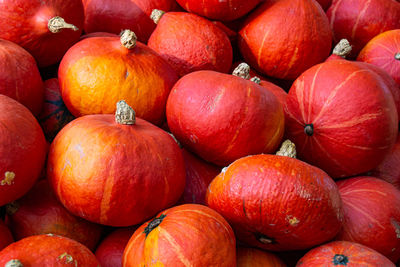 Full frame shot of pumpkins at market