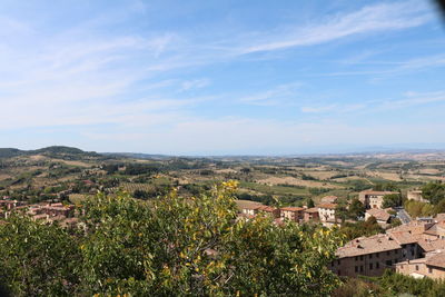 View of town against sky
