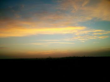 Scenic view of landscape at sunset