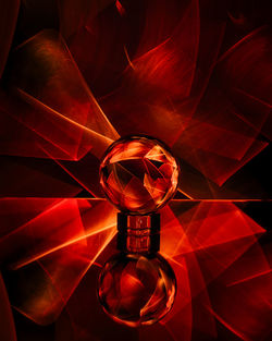 Low angle view of chandelier