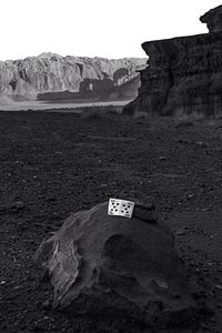 Rock formations on landscape