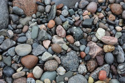 High angle view of stones