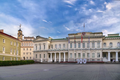 Presidential palace in vilnius old town, lithuania