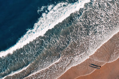 High angle view of beach