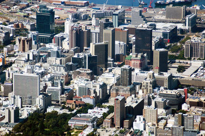 An overview shot of a part of the city of cape town