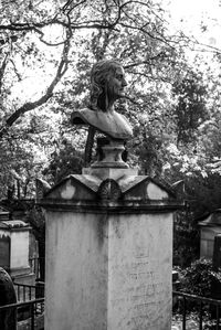 View of statue against trees