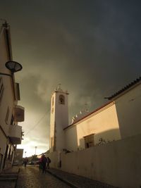 Low angle view of buildings against sky