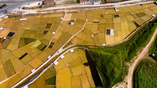 High angle view of the falta flats