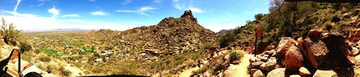 Panoramic view of landscape against sky