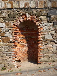 Stone wall of old building