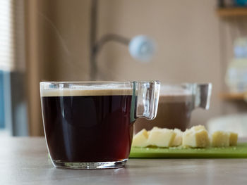 Close-up of drink on table