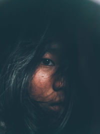 Close-up portrait of woman