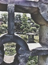 Built structure with trees in background