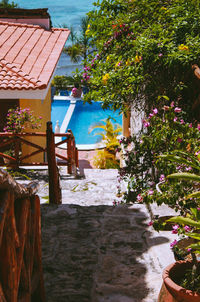 View of houses in town