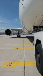 Airplane on airport runway