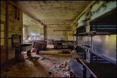 Interior of abandoned building