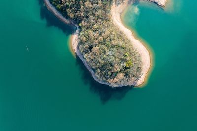 Aerial view of island