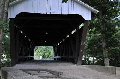 Low angle view of bridge against sky