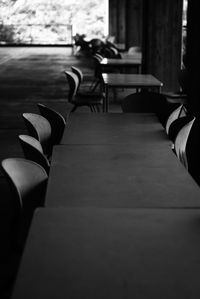 Empty chairs and tables