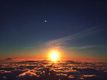 Scenic view of landscape at sunset