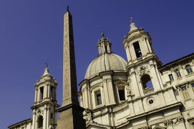 Low angle view of historic building against clear sky