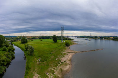 Scenic view of river against sky