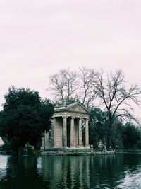 Reflection of building in lake