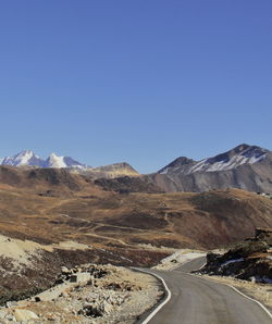 Himalayan mountain road is going through the beautiful valley