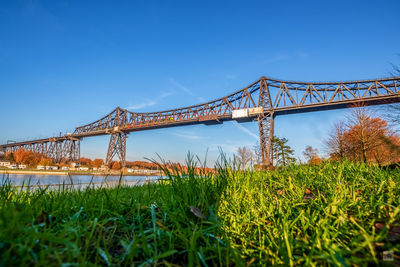 Low angle view of bridge against sky