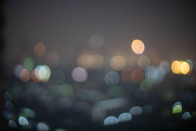 Defocused image of illuminated lights