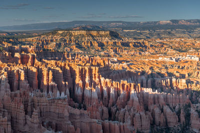 Aerial view of rock formations