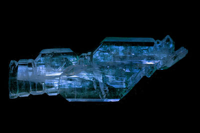 Close-up of ice crystals against black background