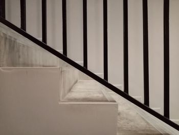 Close-up of staircase in building