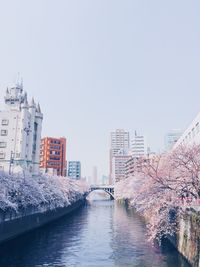 View of canal along buildings