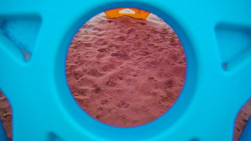 High angle view of bread in glass on table