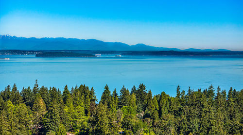 A view of the puget sound from above burien, washington.