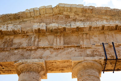 Low angle view of old ruins