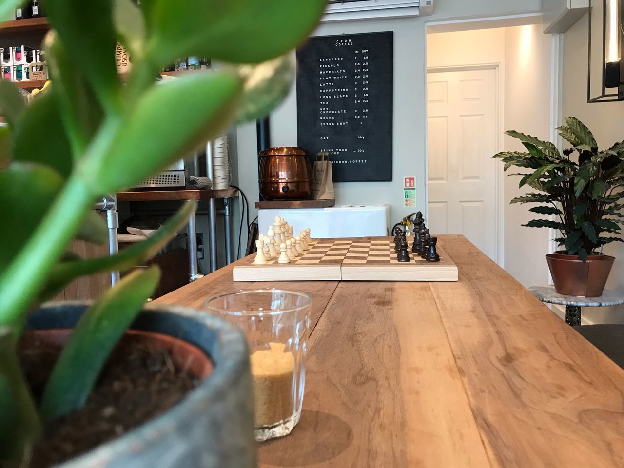 POTTED PLANTS ON TABLE IN ROOM