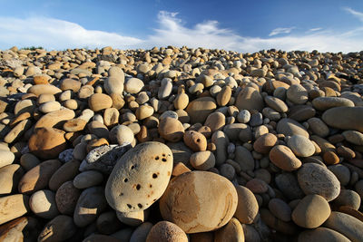 Stack of stones on beach