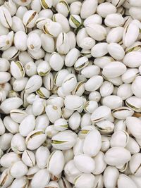 Full frame shot of pistachios for sale at market