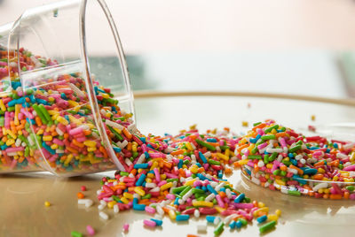 Close-up of multi colored candies