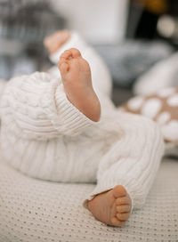 Close up of baby's little feet