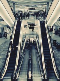 View of escalator