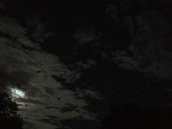 Low angle view of sky at night