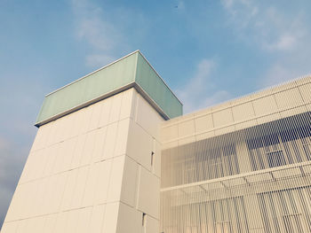 Low angle view of modern building against sky